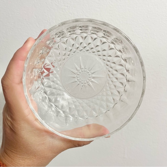 Vintage Arcoroc France Cut Glass Bowls Diamont Set of 5 Read Notes - Picture 5 of 9